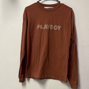 Playboy by PacSun Brown V-Neck Tee